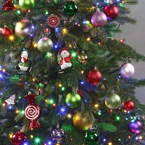 Искусственная елка с гирляндой и игрушками Финская: Полька Джой 210 см, 700 разноцветных LED, контроллер, ЛИТАЯ 100% Winter Deco фото 2