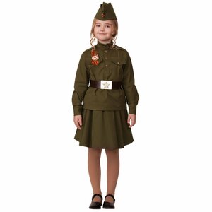 Детская военная форма Солдатка в пилотке, рост 116 см Батик фото 1