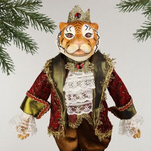 Елочная игрушка Тигр - Cerimonia Festiva 38 см, подвеска Christmas Deluxe фото 2