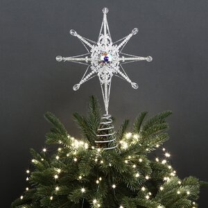 Верхушка на ёлку Звезда Лапландии 34 см, серебряная Goodwill фото 4