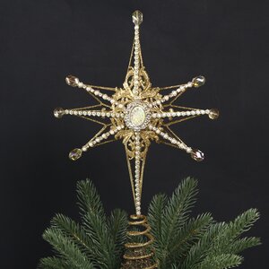 Верхушка на ёлку Звезда Лапландии 34 см, золотая Goodwill фото 1