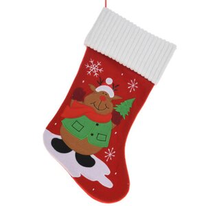 Новогодний носок для подарков Озорной олень 46 см Koopman фото 1