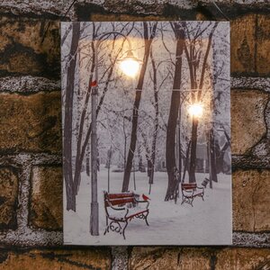 Светодиодная картина Снежный День 15*20 см на батарейках Peha фото 1