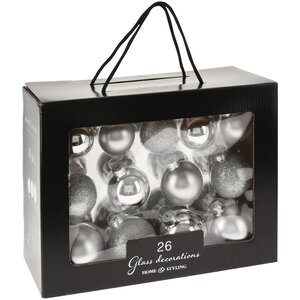 Набор стеклянных елочных шаров Rosawelle - Unicorn Tears, 4-6 см, 26 шт Koopman фото 1