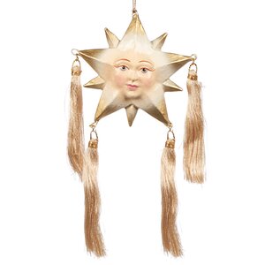 Елочная игрушка Солнечная Звезда Эрида 9 см кремовая, подвеска Goodwill фото 2