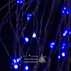 Гирлянда Лучи Росы 10*1 м, 125 синих MINILED ламп, серебряная проволока BEAUTY LED фото 3