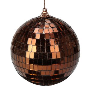 Новогоднее украшение Зеркальный Диско шар Brown 8 см Koopman фото 1