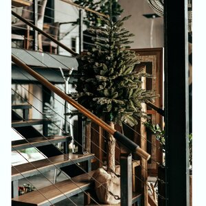 Искусственная елка Alaska 155 см с натуральным стволом, ЛИТАЯ + ПВХ Decorland фото 5