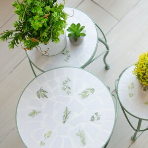 Комплект кофейных столиков с мозаикой Тессера Грин, 3 шт, металл Kaemingk фото 2