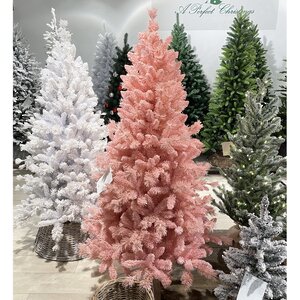 Искусственная розовая елка Teddy Pink заснеженная 150 см, ЛЕСКА + ПВХ A Perfect Christmas фото 1