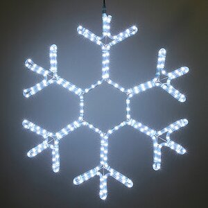 Светодиодная снежинка Агиллар 50 см, холодные белые LED, IP44 BEAUTY LED фото 1