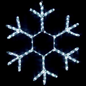 Светодиодная снежинка Агиллар 70 см, холодные белые LED, IP44 BEAUTY LED фото 1