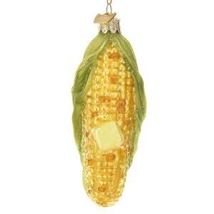 Стеклянная елочная игрушка Кукуруза 11 см, подвеска Kurts Adler фото 1