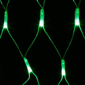 Гирлянда Сетка 1.5*1 м, 144 зеленых LED ламп, прозрачный ПВХ, уличная, соединяемая, IP44 Snowhouse фото 3