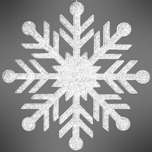 Украшение на потолок Снежинка 50 см белая, пеноплекс МанузинЪ фото 3