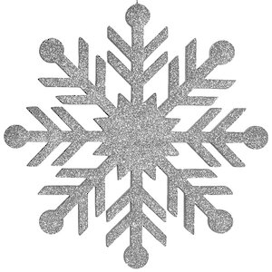 Украшение на потолок Снежинка 30 см серебряная, пеноплекс МанузинЪ фото 3