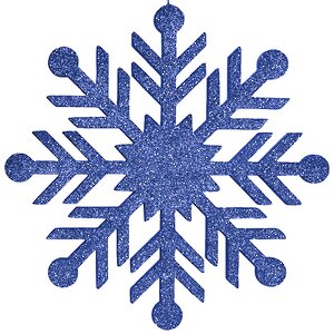 Украшение на потолок Снежинка 40 см синяя, пеноплекс МанузинЪ фото 3