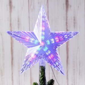 Светящаяся звезда на елку Starry Shine 21 см, 31 разноцветная LED лампа Snowhouse фото 1