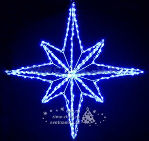 Звезда светодиодная каркасная, уличная, 60см, синяя, IP44 BEAUTY LED фото 1