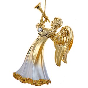 Елочная игрушка Ангел - Persee 13 см, золотой, подвеска Kurts Adler фото 1