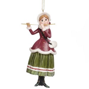 Елочная игрушка Леди Энджи с флейтой - Christmas Carol 11 см, подвеска Goodwill фото 1