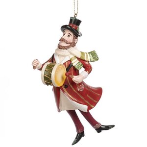 Елочная игрушка Господин Викториан с барабаном - Christmas Carol 11 см, подвеска Goodwill фото 1