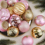 Набор пластиковых шаров Shine Collection: Rosy Glam 8 см, 42 шт