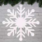 Украшение на потолок Снежинка 40 см белая, пеноплекс