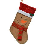 Новогодний носок Теплое Ретро: Снеговик Жан-Эрик 46 см