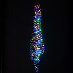 Гирлянда Лучи Росы 10*2 м, 200 разноцветных мини LED ламп, серебряная проволока, IP44