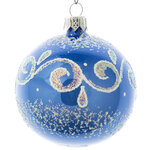 Стеклянный елочный шар Аллегро 7 см голубой