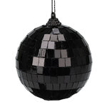 Новогоднее украшение Зеркальный Диско шар Black 8 см