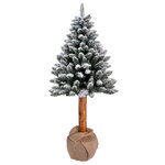 Искусственная елка Pinus заснеженная 180 см с натуральным стволом, ПВХ