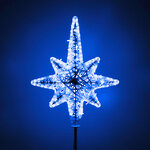 Светодиодная макушка-звезда Роза Ветров 75 см синяя