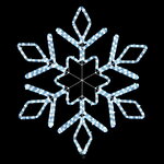 Светодиодная снежинка Кристалл 80 см, холодные белые LED, IP54
