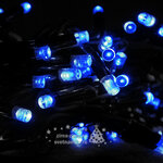 Уличная гирлянда 24V Laitcom Legoled 75 синих LED ламп, 10 м, черный КАУЧУК, соединяемая, IP54