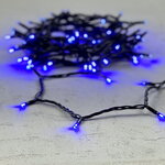 Светодиодная гирлянда 24V Quality Light 100 синих LED ламп 10 м, черный ПВХ, соединяемая, IP44