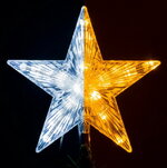 Звезда на елку Марвен 22 см, 21 теплых/холодных белых LED ламп, пульт управления, IP20